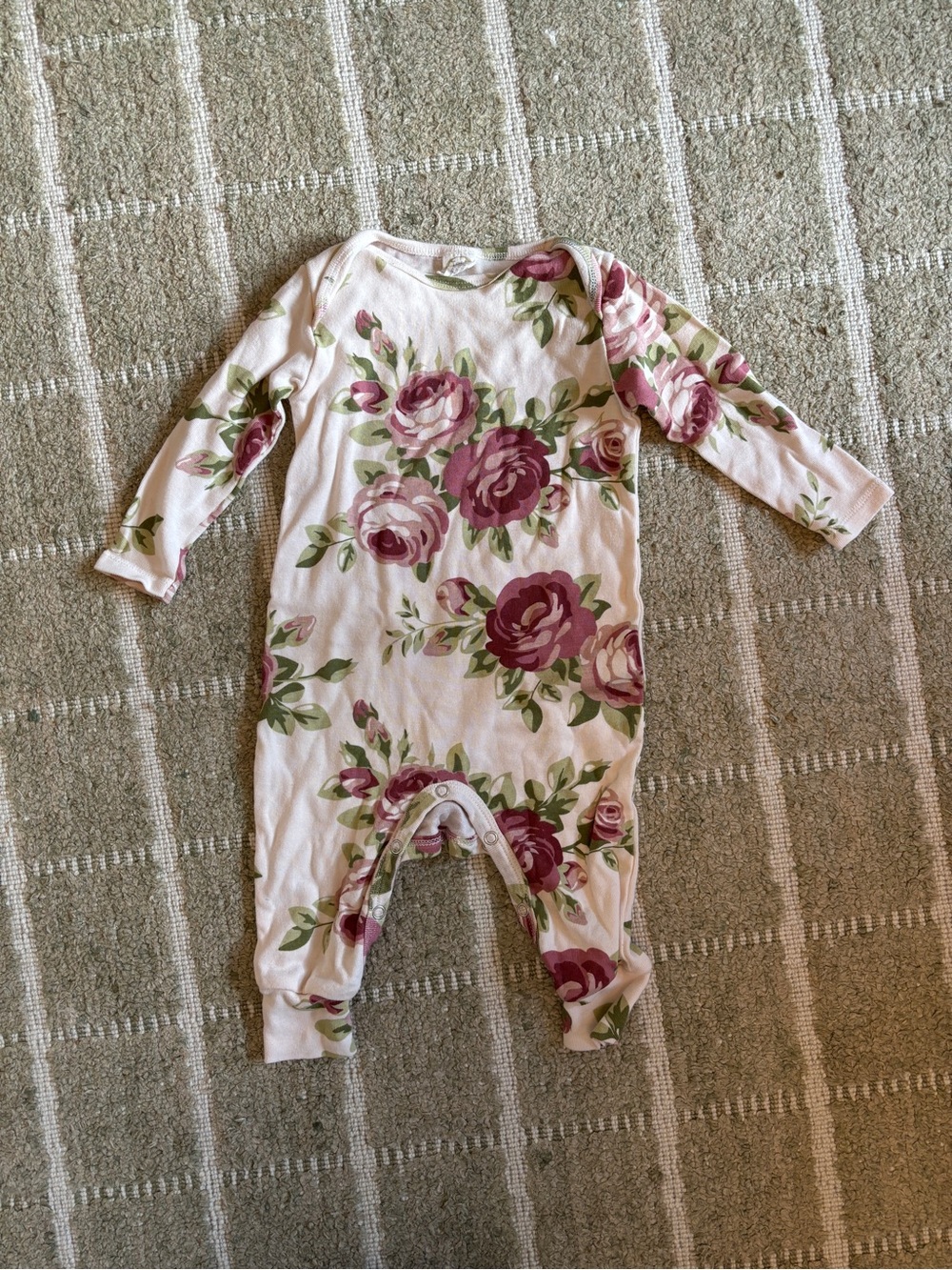 Cotton Baby Girl Rose Romper